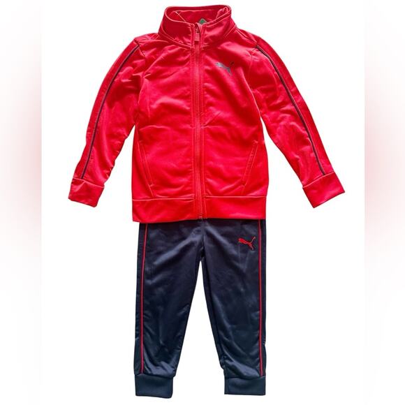 Puma Toddler Boy’s Red and Navy Track Suit Size 4T NWT - Picture 1 of 9